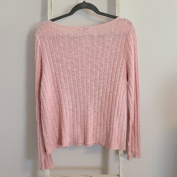 Eileen Fisher♡ Linen Cotton blend ribbed sweater - Picture 5 of 5
